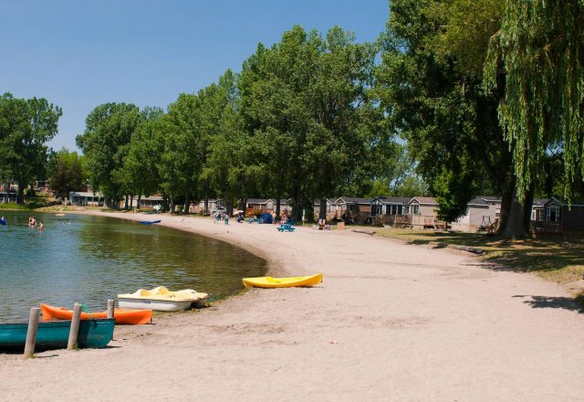 1200 feet of sandy beach awaits you at Cherry Beach Resort!